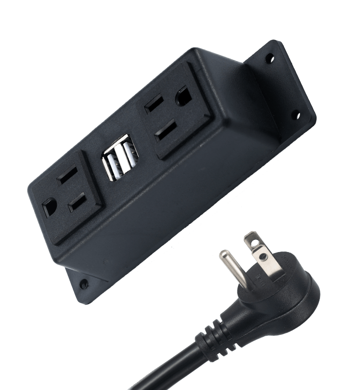 American two-position plug + USB